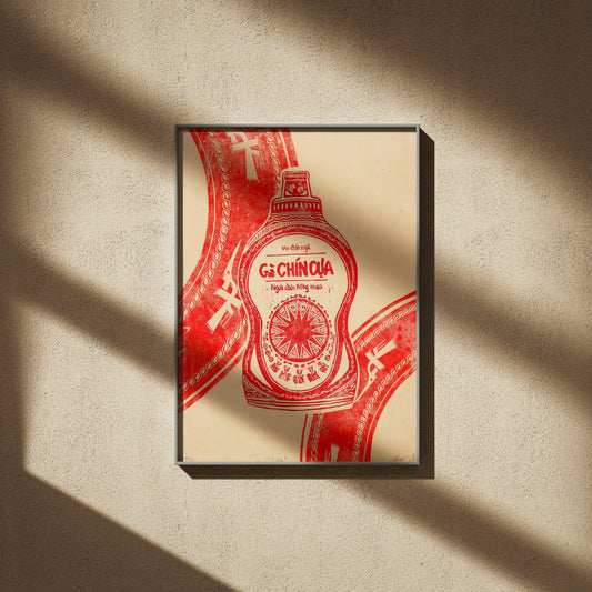 9 Spur - Linocut Print