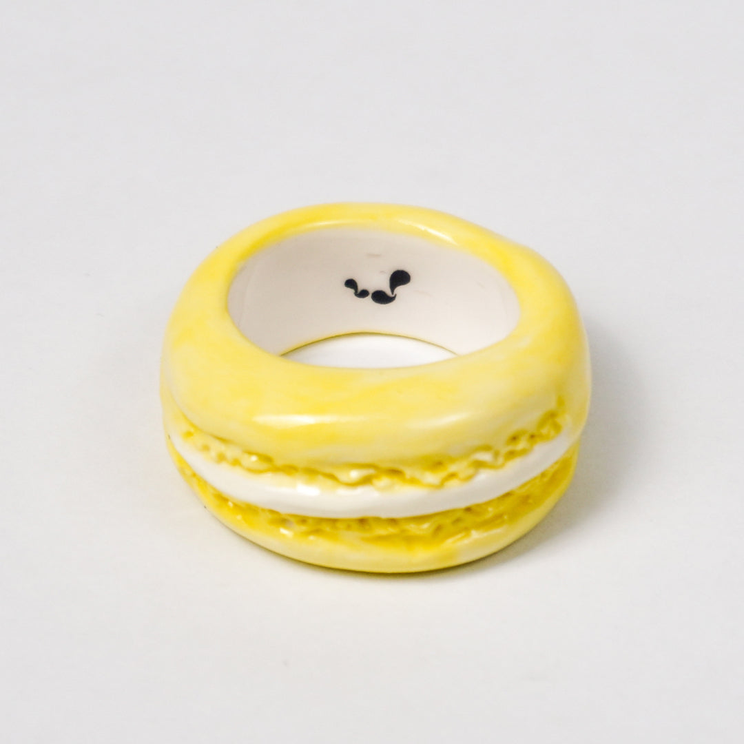 MACAROON Lemon Flavor - Yellow - Ceramic Ring