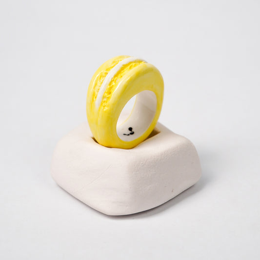 macaroon-lemon-flavor-ceramic-ring-Leap-And-Linger-Product-Rings-by-Nomi-Bui-Collection-Optional