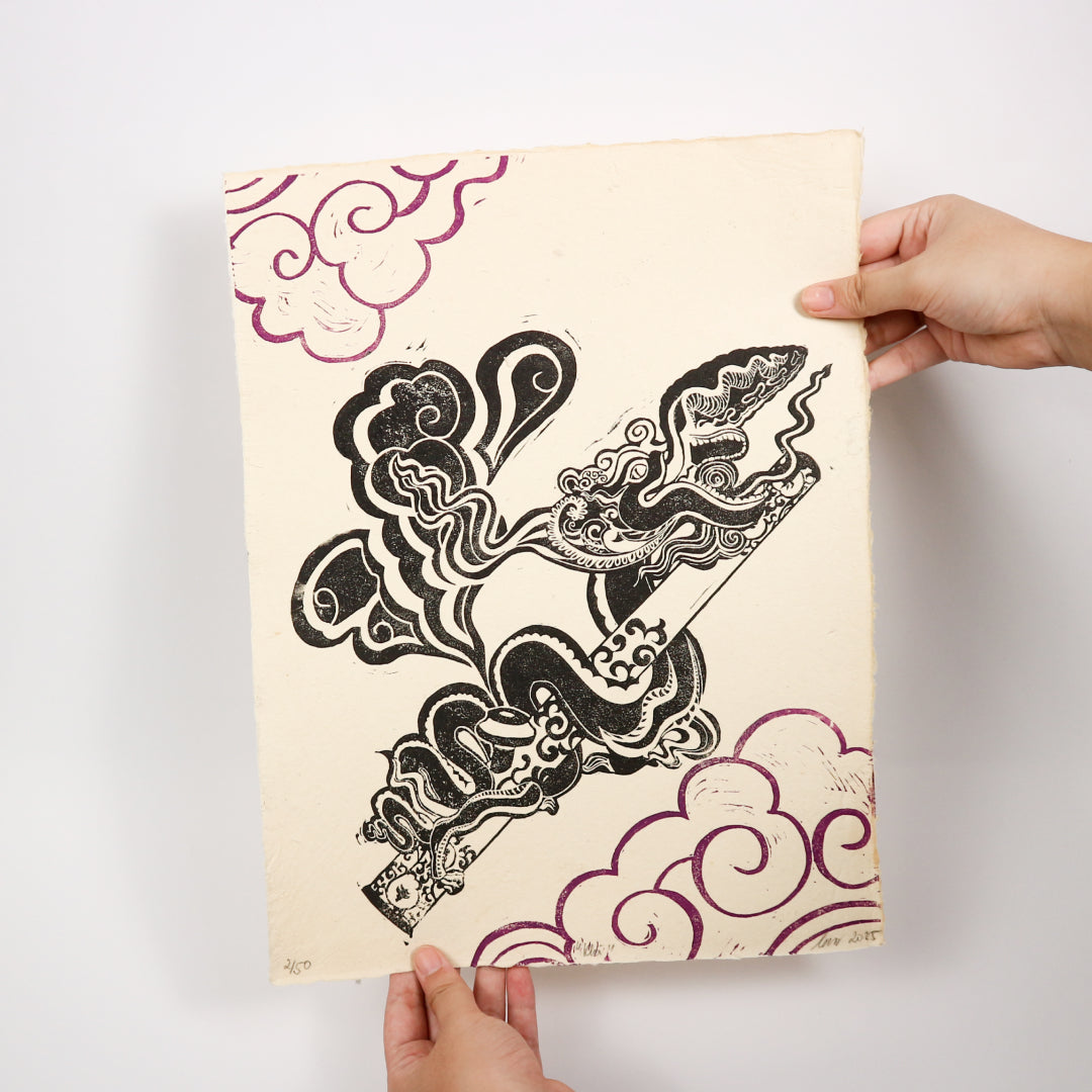 smoke-linocut-print-art-picture-product-leap-and-linger-by-nhichancanh-hand-1