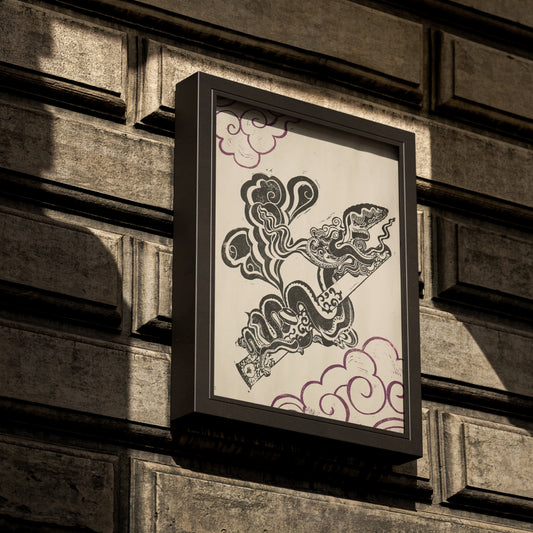 smoke-linocut-print-art-picture-product-leap-and-linger-by-nhichancanh-mockup-wall-1