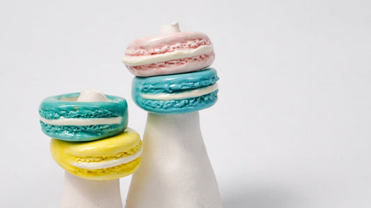 MACAROON ceramic ring collection as if preparing a delicate box!