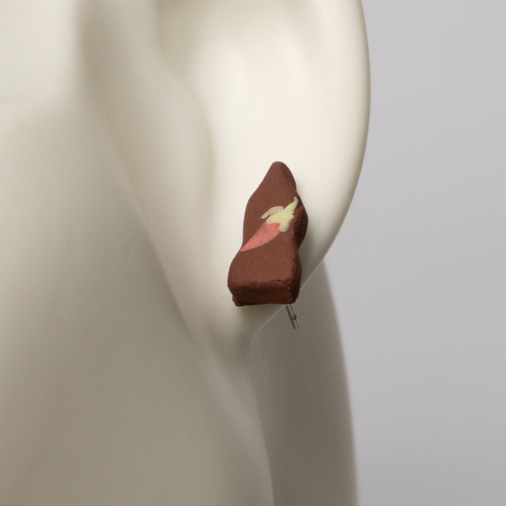 Chilli - Red Stoneware Stud Earrings | RUSSET