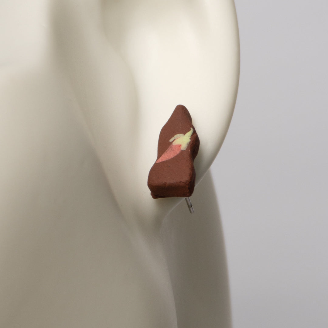 Chilli - Red Stoneware Stud Earrings | RUSSET