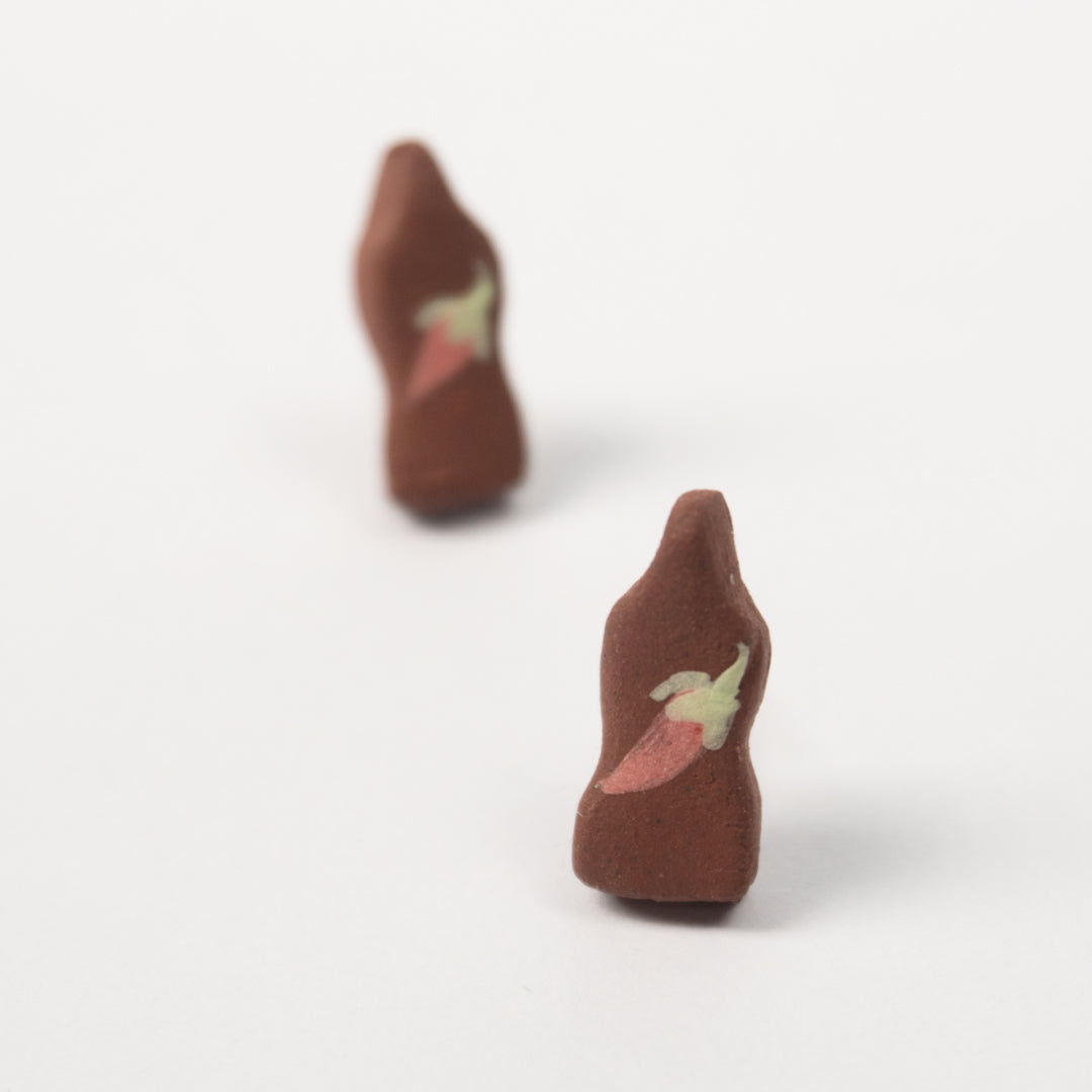 Chilli - Red Stoneware Stud Earrings | RUSSET
