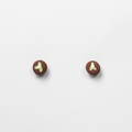 Green - Red Stoneware Stud Earrings | RUSSET