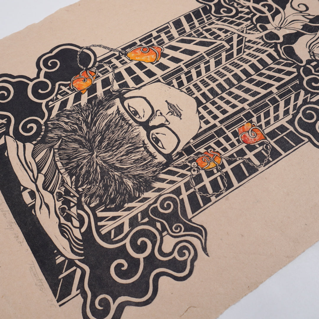 Leap-And-Linger-Product-Dau-doi-dat-chan-dap-troi-Zoom-in-detail-Black-Do-Paper-1