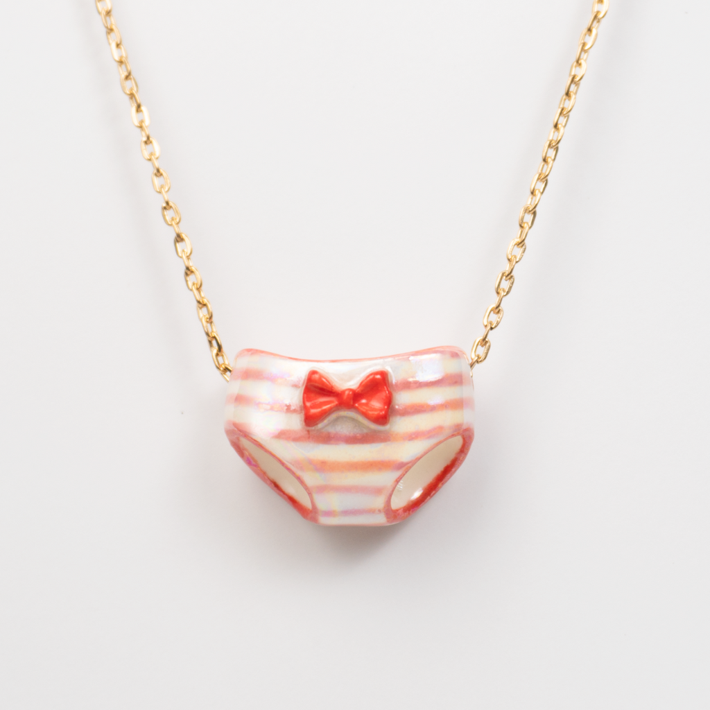 Girls (Hand painted with Pearlescent Finish) - Porcelain Necklace | Proud to be a girl