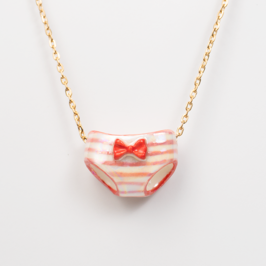 Girls (Hand painted with Pearlescent Finish) - Porcelain Necklace | Proud to be a girl