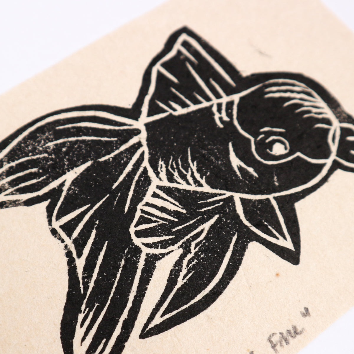 Fish Fine- Linocut Print (Black Edition)