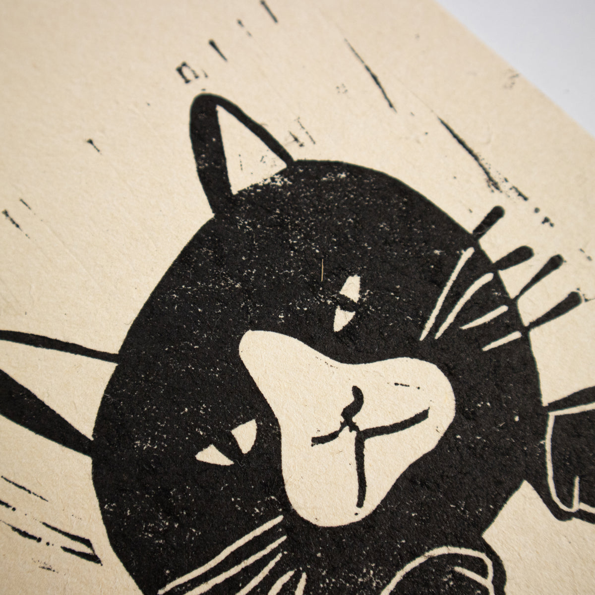 My lovely cat- Linocut Print