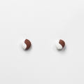 Nguyệt - Red Stoneware Stud Earrings | RUSSET