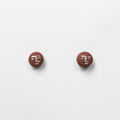Nhân - Red Stoneware Stud Earrings | RUSSET