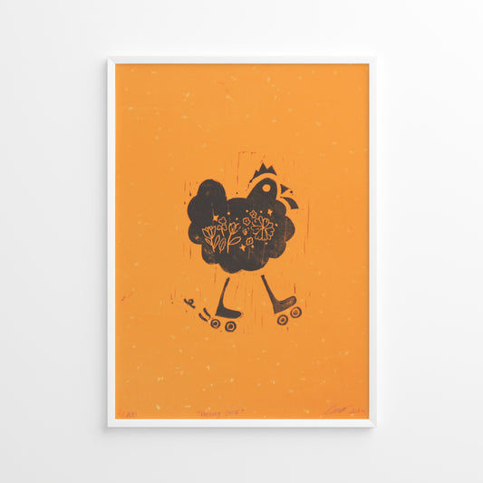 dreamy-cock-linocut-print-art-picture-product-leap-and-linger-nhichancanh-2