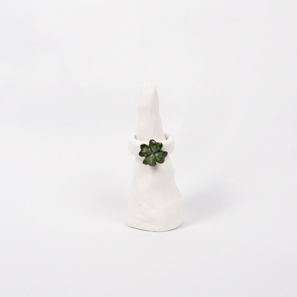 four-leaf-hope-ceramic-ring-Leap-And-Linger-Product-Rings-by-Nomi-Bui-With-Stand-1st-Angle