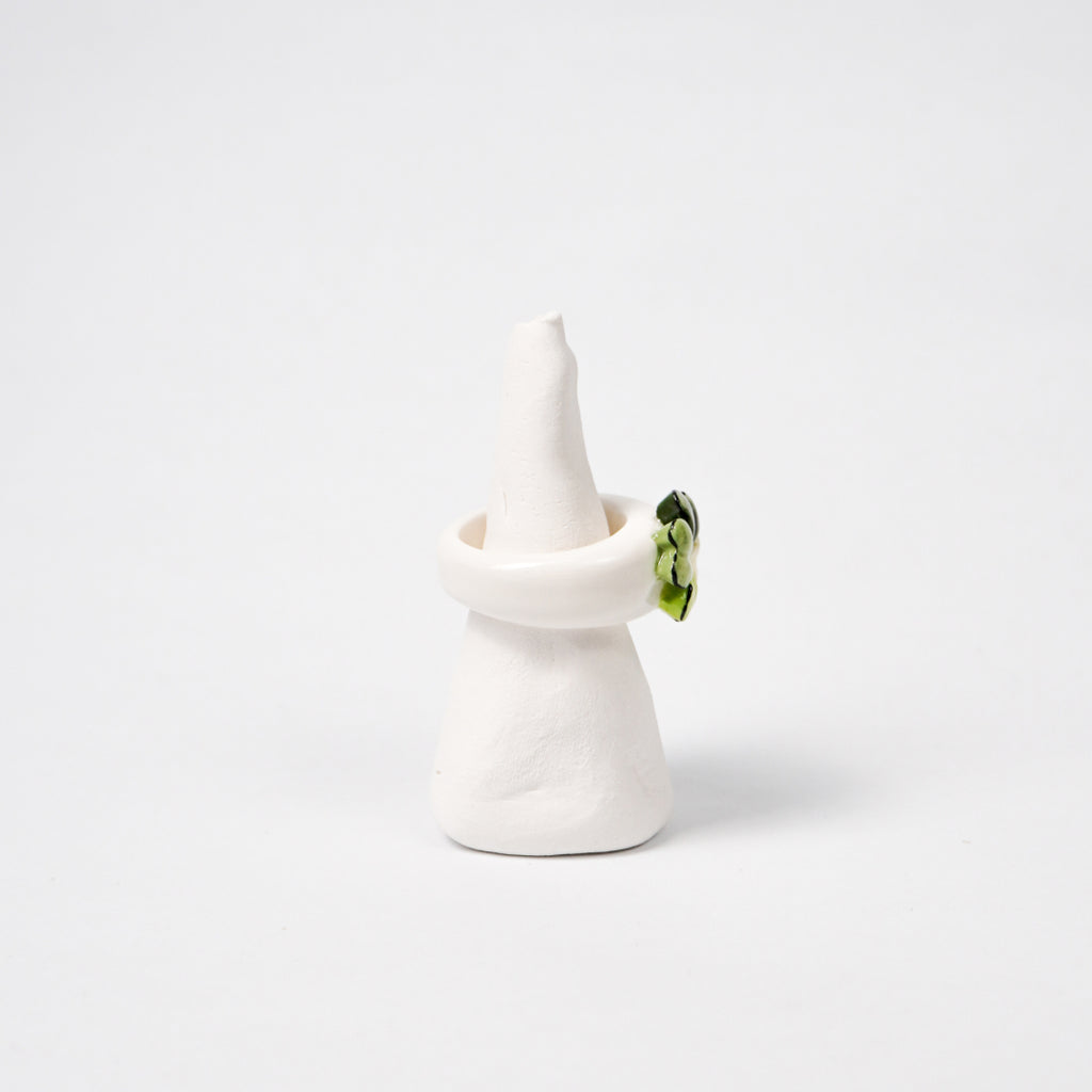 four-leaf-love-ceramic-ring-Leap-And-Linger-Product-Rings-by-Nomi-Bui-With-Stand-2nd-Angle