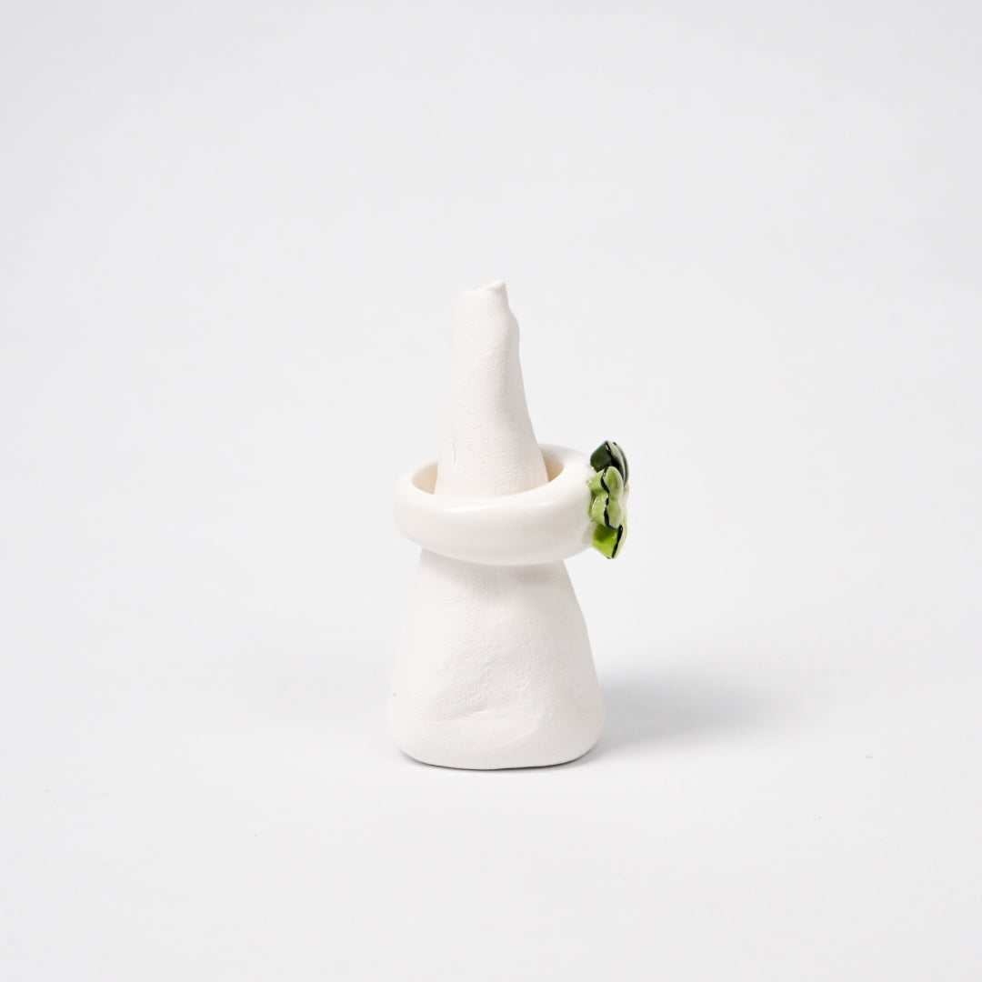 four-leaf-love-ceramic-ring-Leap-And-Linger-Product-Rings-by-Nomi-Bui-With-Stand-2nd-Angle