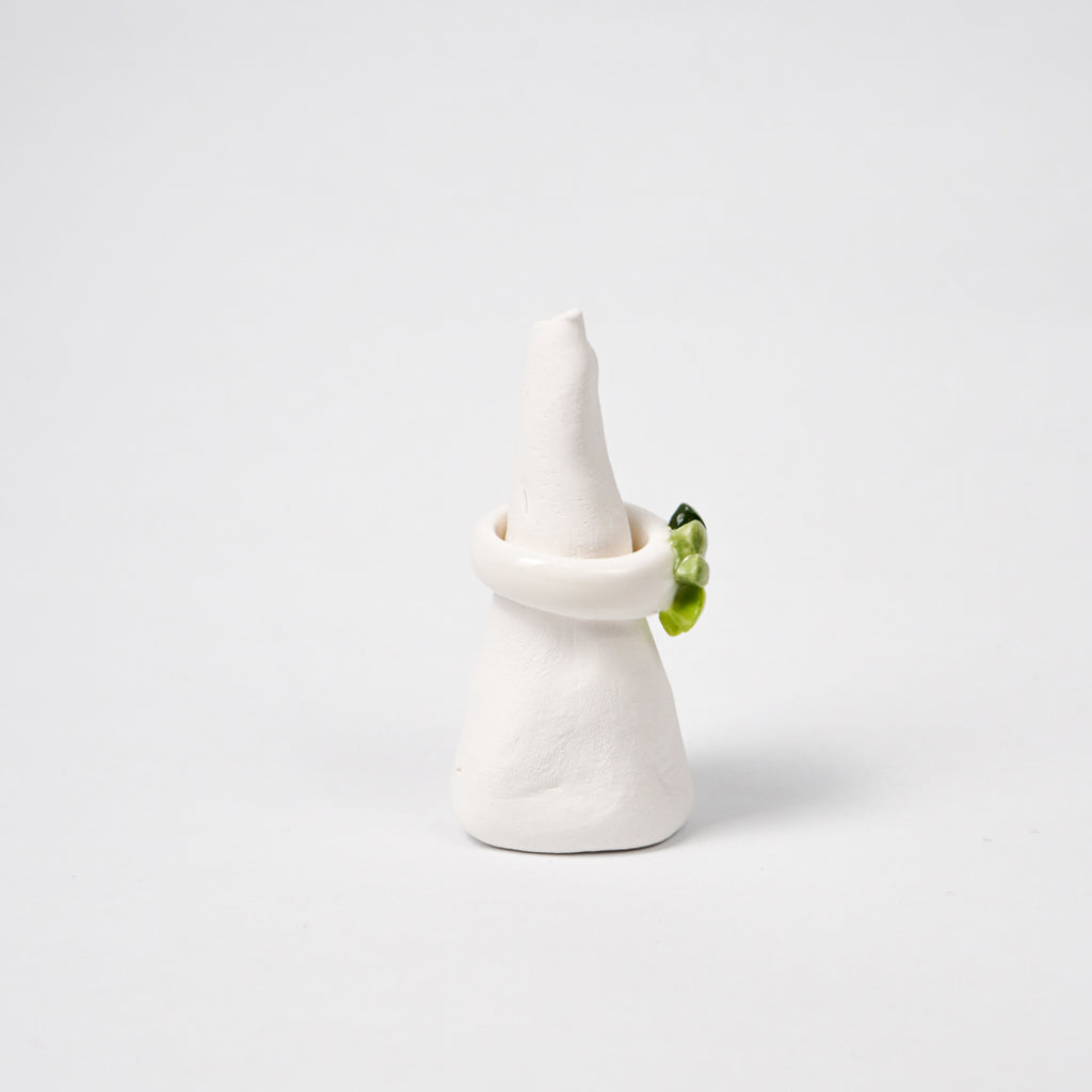 four-leaf-luck-edition-with-24k-gold-ceramic-ring-Leap-And-Linger-Product-Rings-by-Nomi-Bui-With-Stand-2nd-Angle