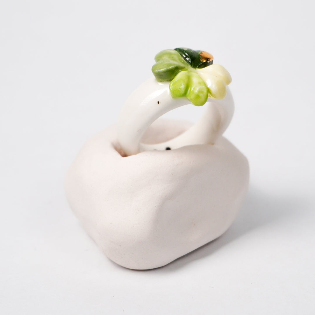 four-leaf-luck-edition-with-24k-gold-porcelain-ring-Leap-And-Linger-Product-Rings-by-Nomi-Bui-Collection-Optional