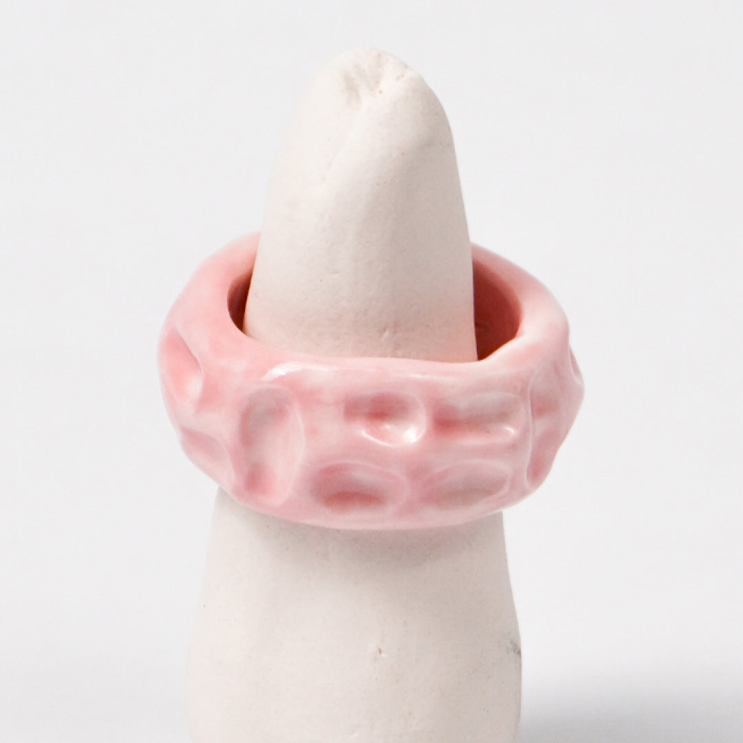 life-journey-dreamy-pink-ceramic-ring-Leap-And-Linger-Product-Rings-by-Nomi-Bui-With-Stand-2nd-Angle