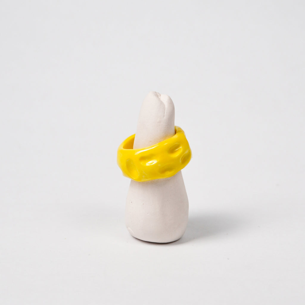 life-journey-yellow-lines-ceramic-ring-Leap-And-Linger-Product-Rings-by-Nomi-Bui-With-Stand-1st-Angle  