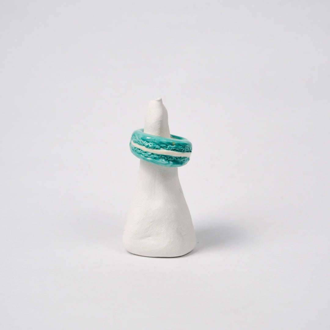 macaroon-fresh-mint-flavor-ceramic-ring-Leap-And-Linger-Product-Rings-by-Nomi-Bui-With-Stand-1st-Angle