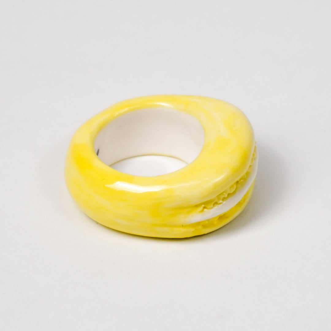 macaroon-lemon-flavor-ceramic-ring-Leap-And-Linger-Product-Rings-by-Nomi-Bui-3rd-Angle