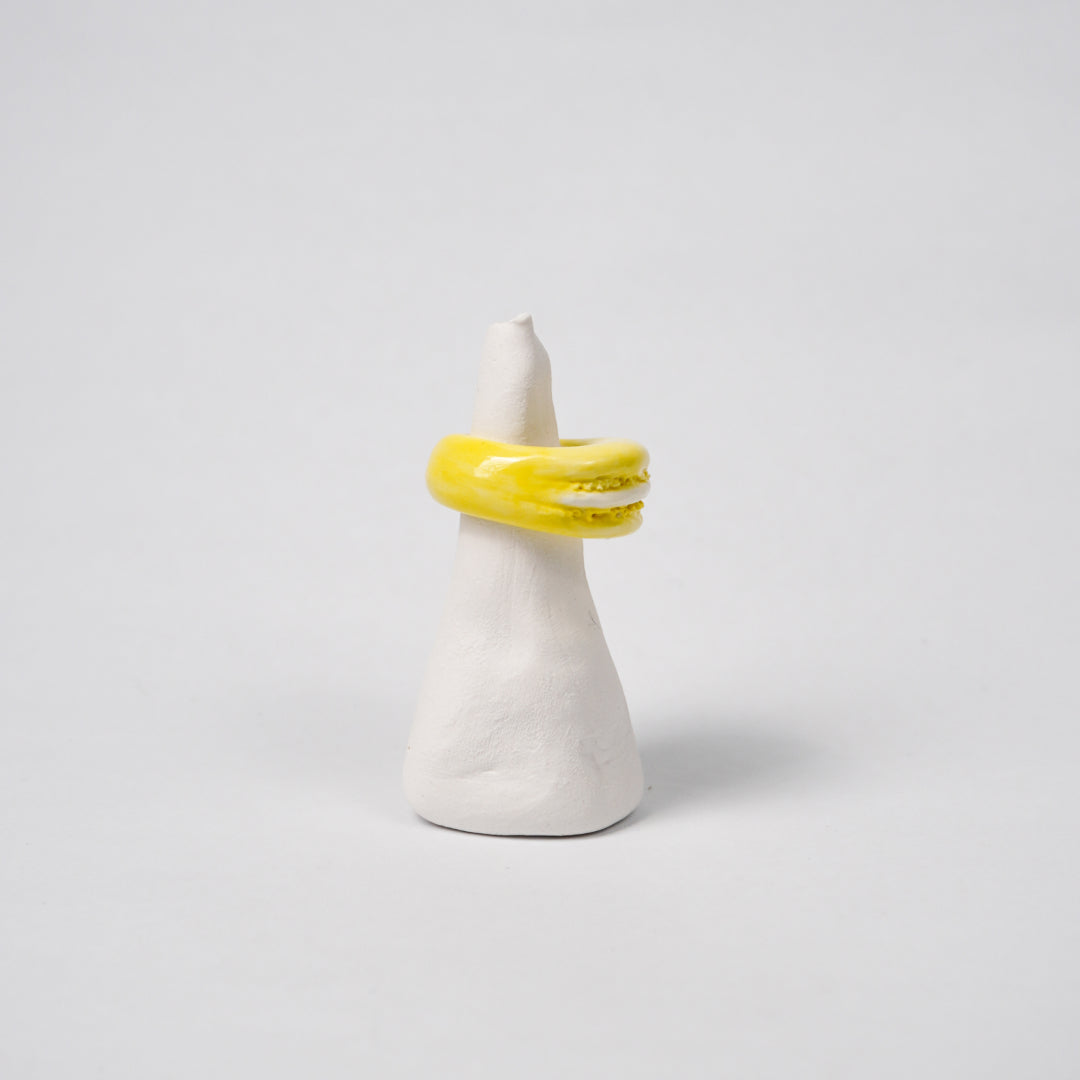 macaroon-lemon-flavor-porcelain-ring-Leap-And-Linger-Product-Rings-by-Nomi-Bui-With-Stand-2nd-Angle