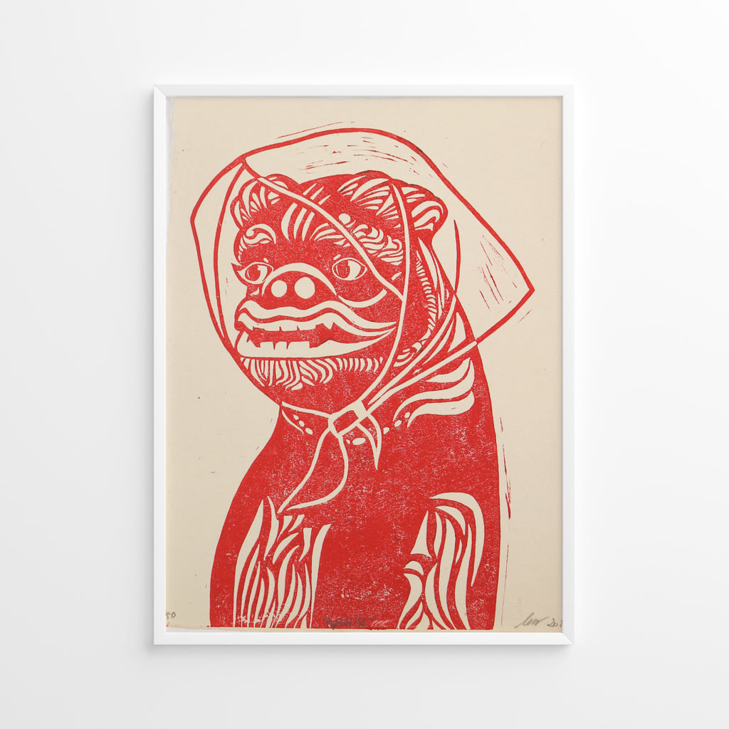 nghe-hehe-linocut-print-art-picture-product-leap-and-linger-by-nhichancanh-mockup