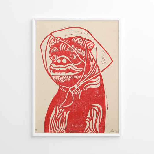 nghe-hehe-linocut-print-art-picture-product-leap-and-linger-by-nhichancanh-mockup