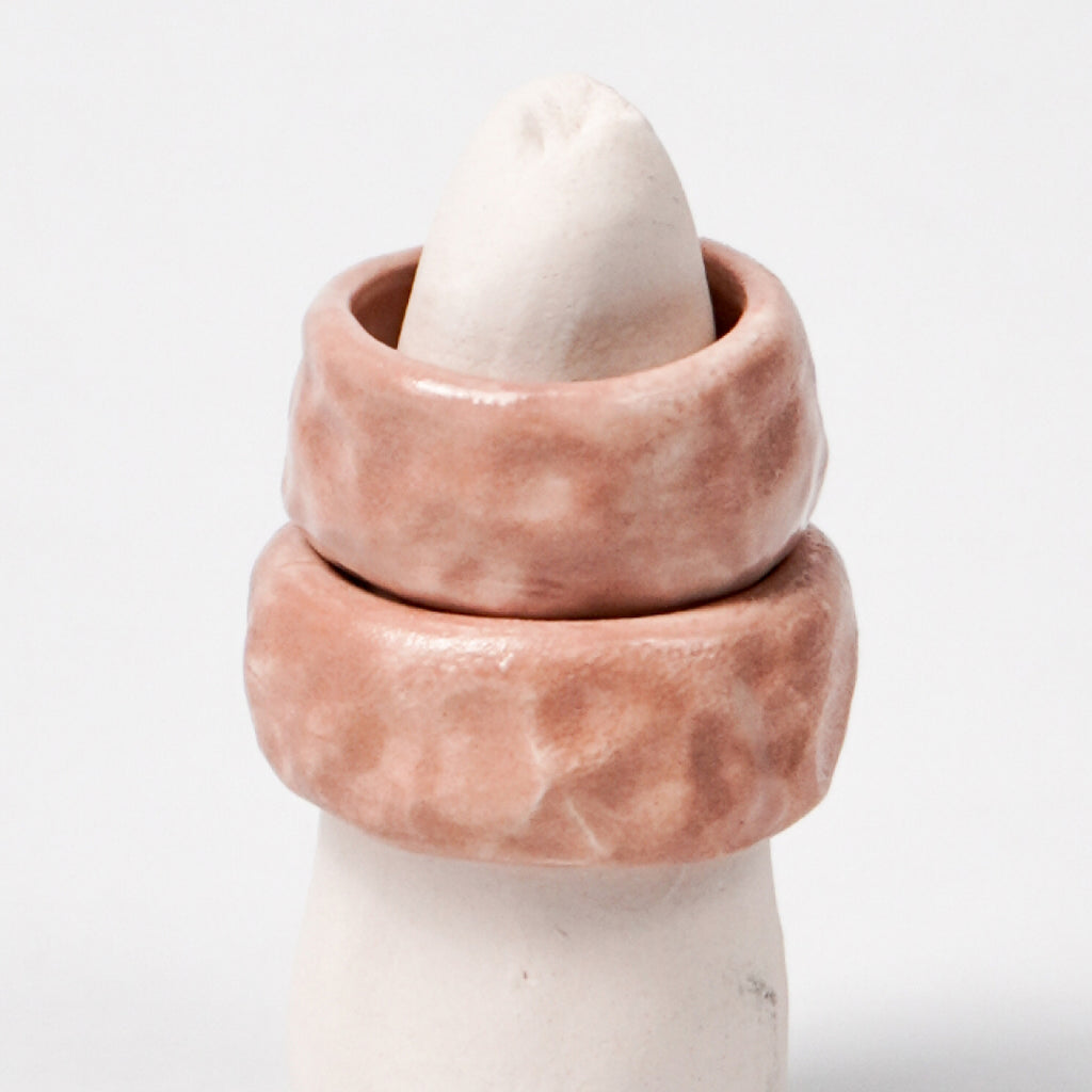 peace-tawny-brown-porcelain-ring-Leap-And-Linger-Product-Rings-by-Nomi-Bui-With-Stand-2nd-Angle