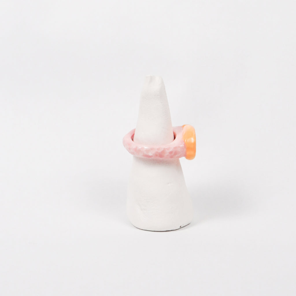 taiyaki-pink-marshmallow-ceramic-ring-Leap-And-Linger-Product-Rings-by-Nomi-Bui-With-Stand-2nd-Angle