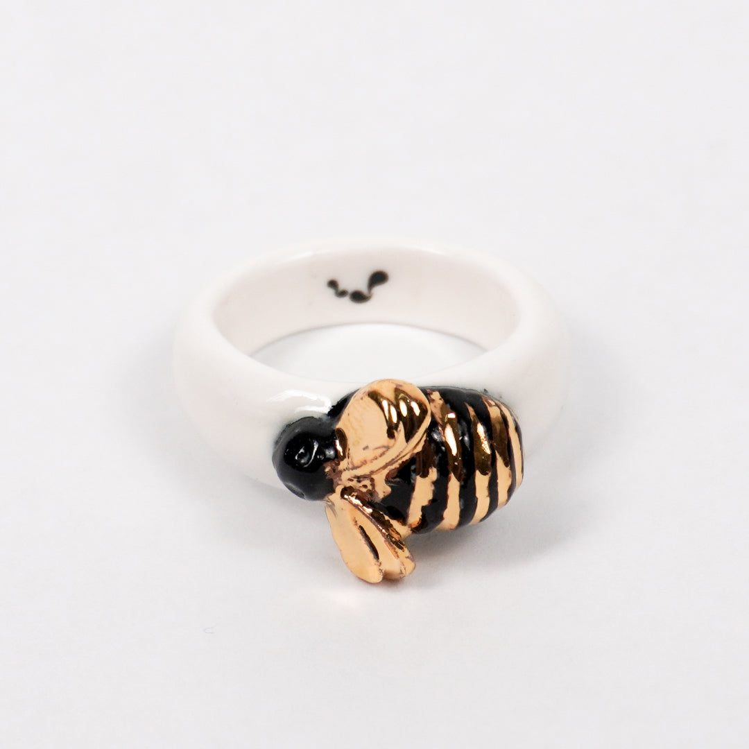 the-endless-flower-garden-bee-edition-with-24k-gold-porcelain-ring-Leap-And-Linger-Product-Rings-by-Nomi-Bui-1st-Angle