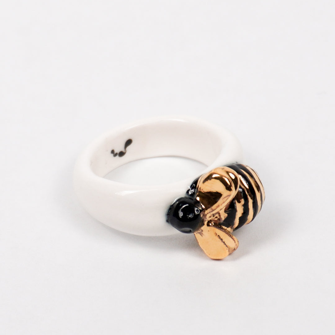 the-endless-flower-garden-bee-edition-with-24k-gold-porcelain-ring-Leap-And-Linger-Product-Rings-by-Nomi-Bui-2nd-Angle