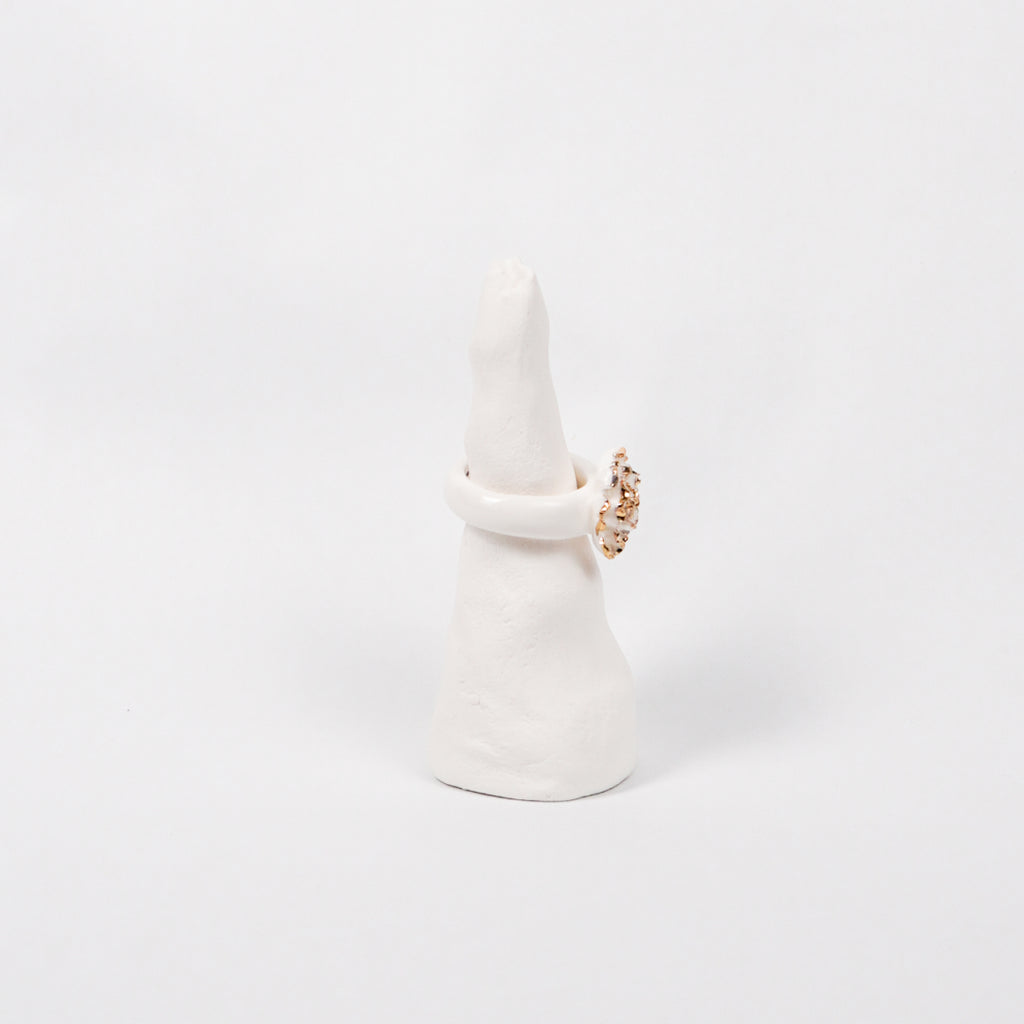 the-endless-flower-garden-mariee-blanche-edition-with-24k-gold-ceramic-ring-Leap-And-Linger-Product-Rings-by-Nomi-Bui-With-Stand-2nd-Angle