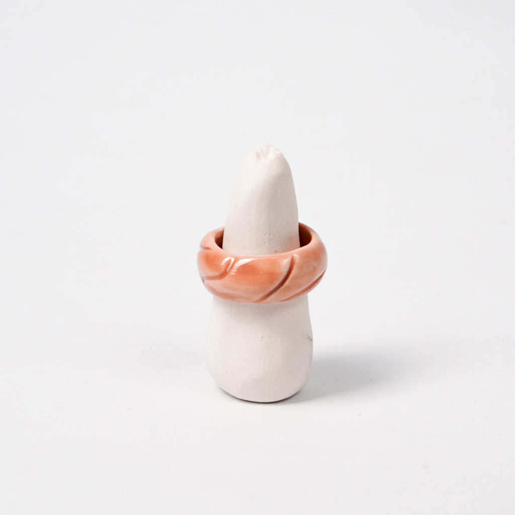 tires-downtown-brown-ceramic-ring-Leap-And-Linger-Product-Rings-by-Nomi-Bui-With-Stand-1st-Angle