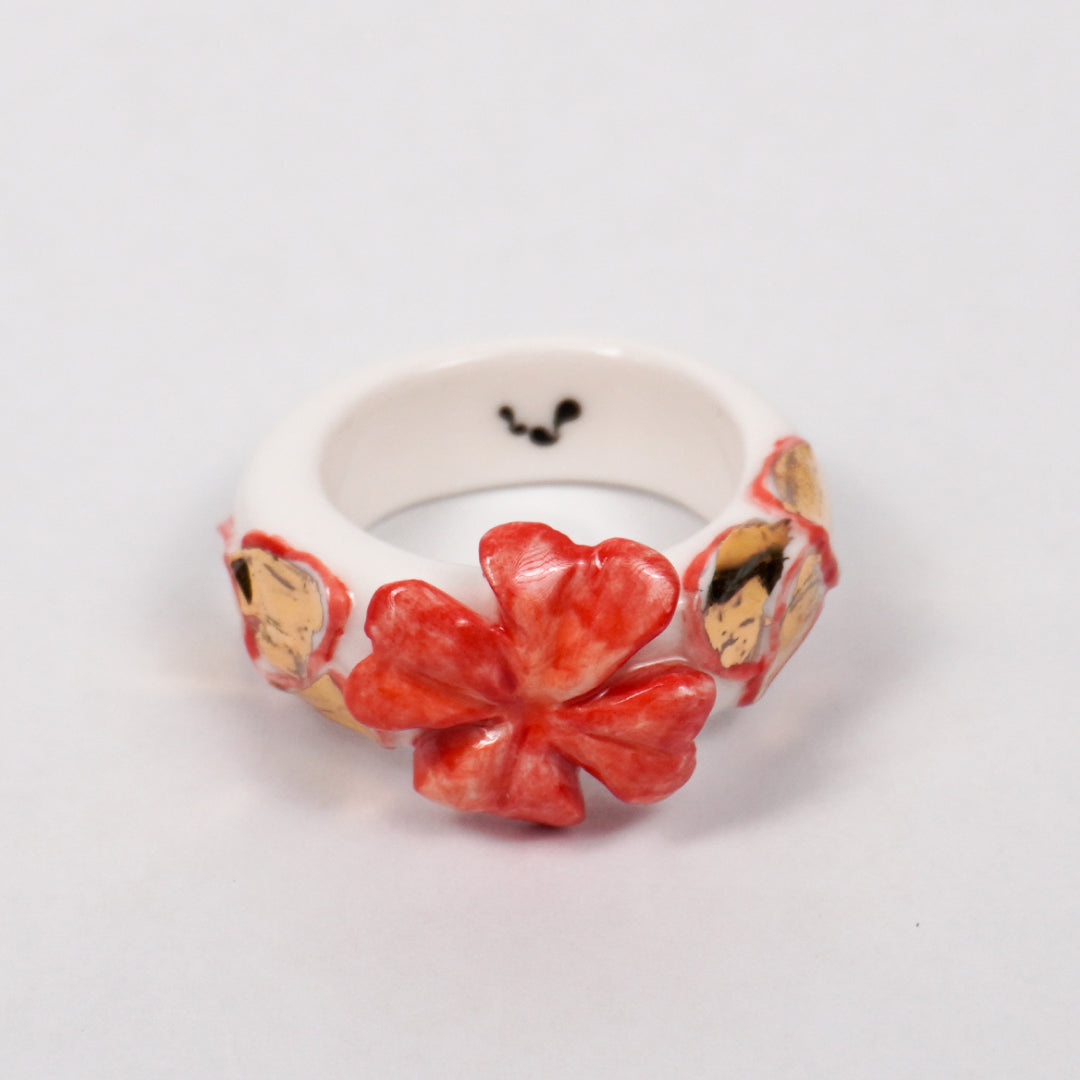 trefle-doux-le-phenix-en-flammes-edition-with-24k-gold-porcelain-ring-Leap-And-Linger-Product-Rings-by-Nomi-Bui-1st-Angle