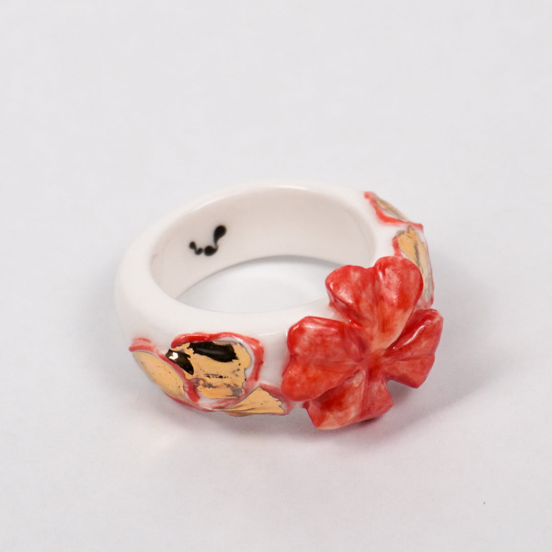 trefle-doux-le-phenix-en-flammes-edition-with-24k-gold-porcelain-ring-Leap-And-Linger-Product-Rings-by-Nomi-Bui-2nd-Angle