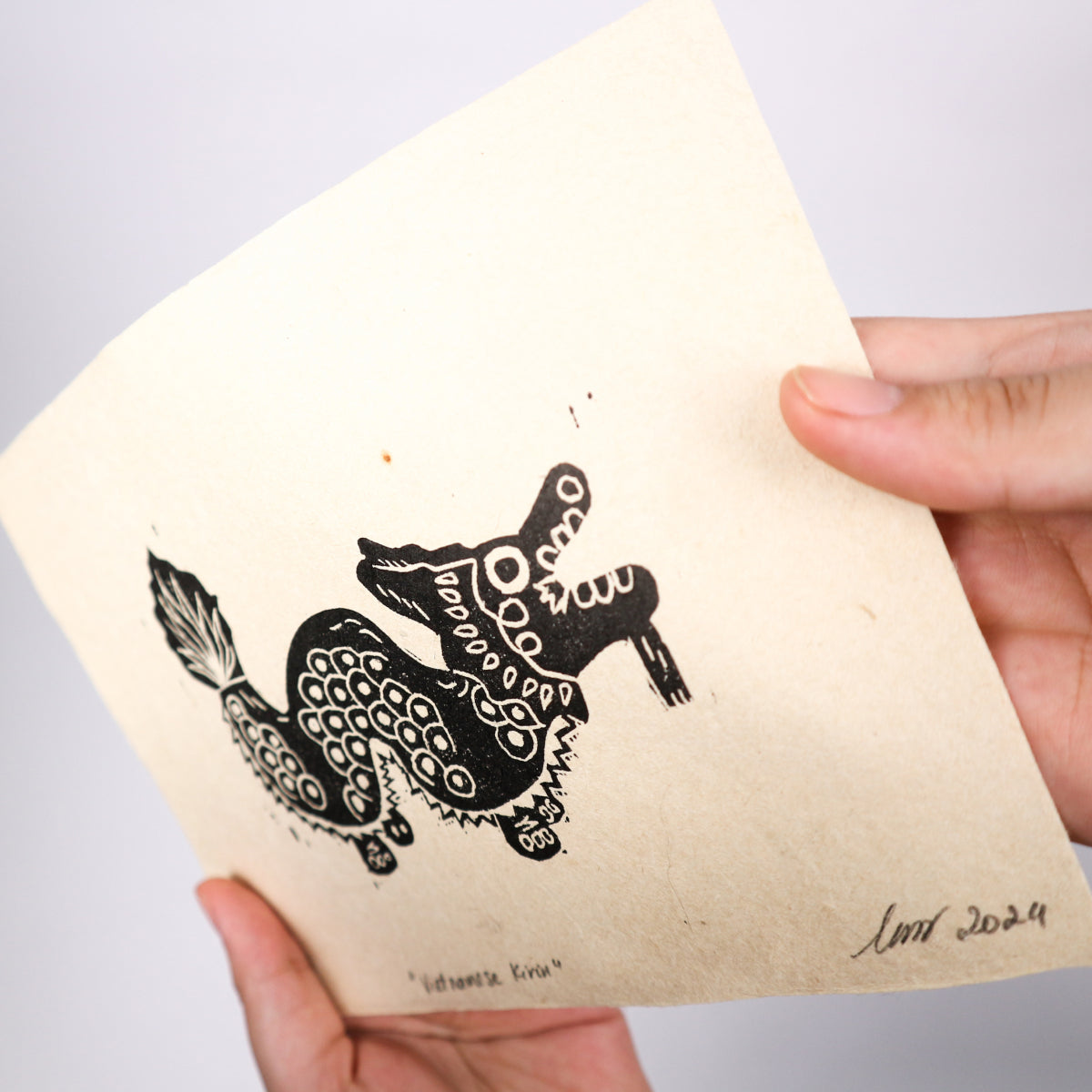vietnamese-kirin-linocut-print-art-picture-product-leap-and-linger-nhichancanh-4
